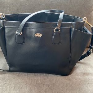 Coach Black Leather Work Bag